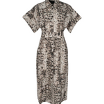 Abito stampato manica corta 106309A3B1 CZ9 PINKO Beige/nero 