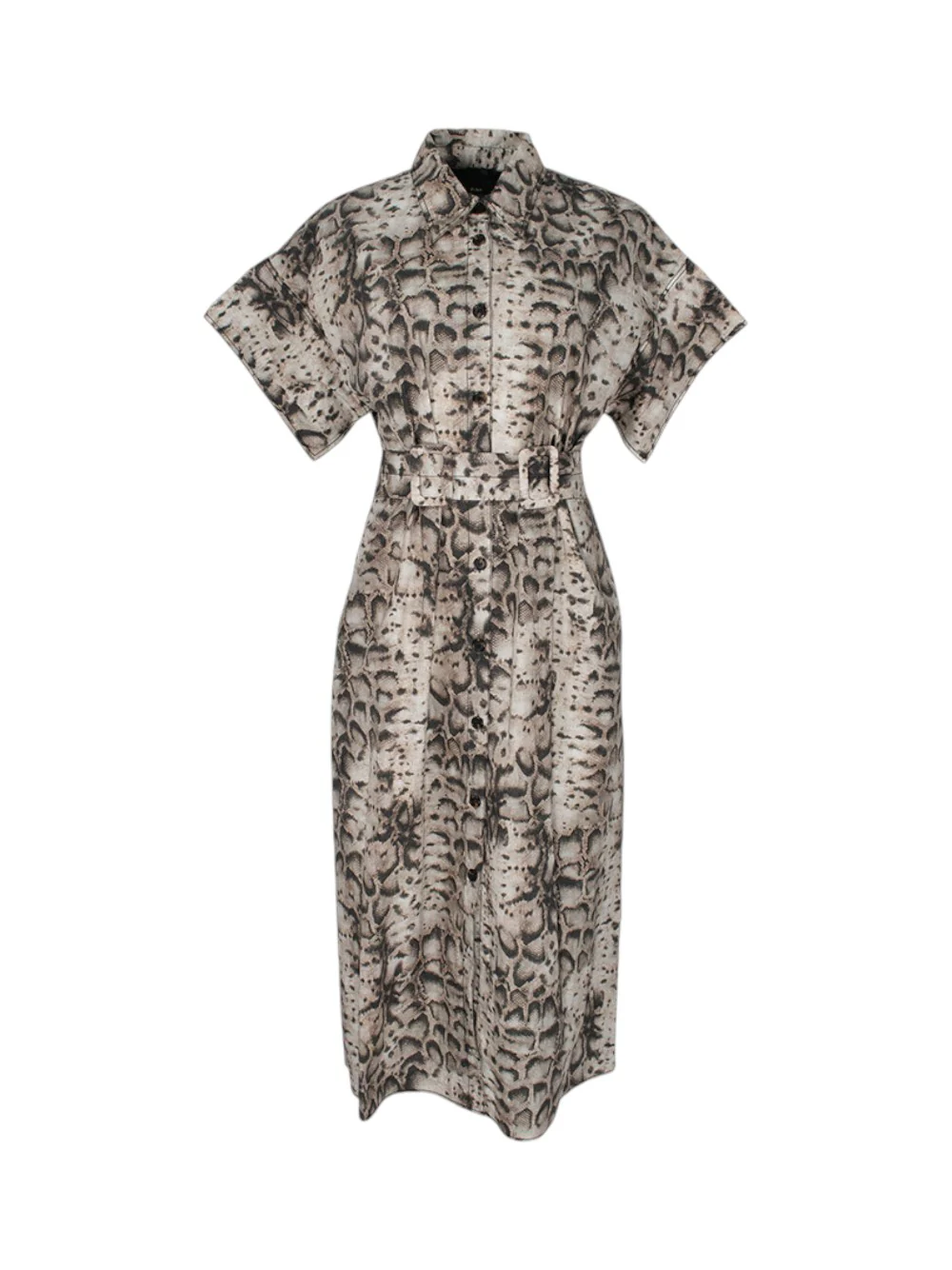 Abito stampato manica corta 106309A3B1 CZ9 PINKO Beige/nero 