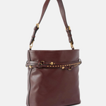 Borsa a secchiello in pelle 106339A0QO R49Q PINKO Burgundy wine antigue gold 