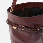 Borsa a secchiello in pelle 106339A0QO R49Q PINKO Burgundy wine antigue gold 