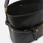 Borsa a secchiello in pelle 106339A0QO Z99Q PINKO Nero-antique gold 