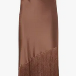 Abito smanicato in raso 106352A33D L50 PINKO Marrone-ghianda 