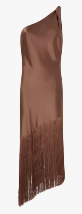 Abito smanicato in raso 106352A33D L50 PINKO Marrone-ghianda 