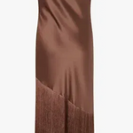Abito smanicato in raso 106352A33D L50 PINKO Marrone-ghianda 