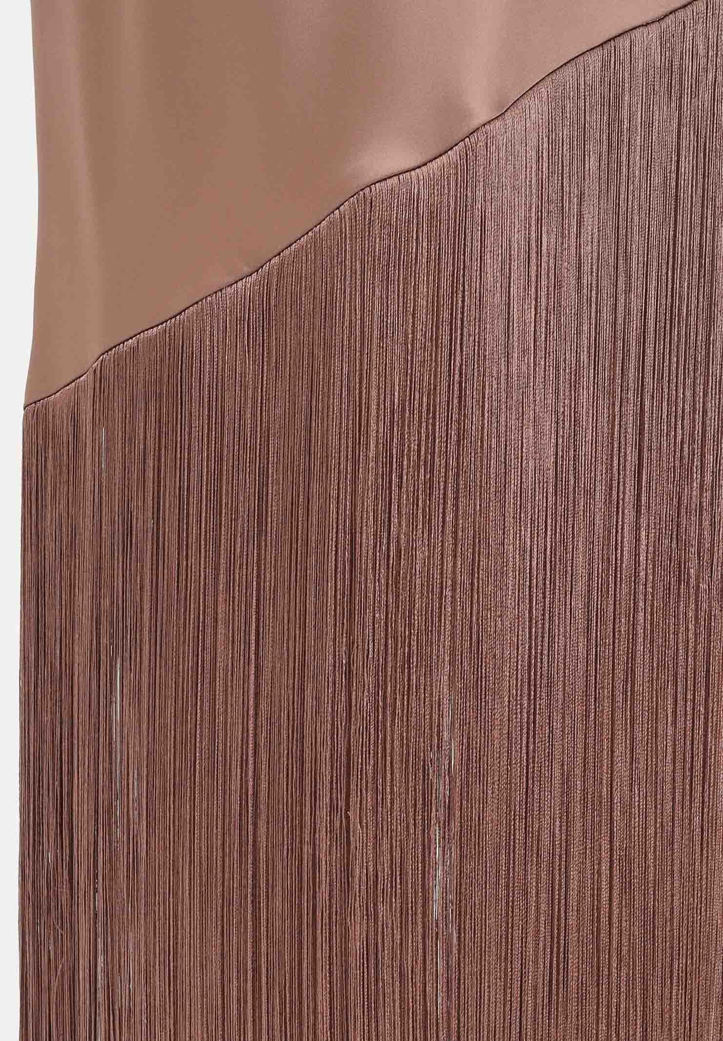 Abito smanicato in raso 106352A33D L50 PINKO Marrone-ghianda 