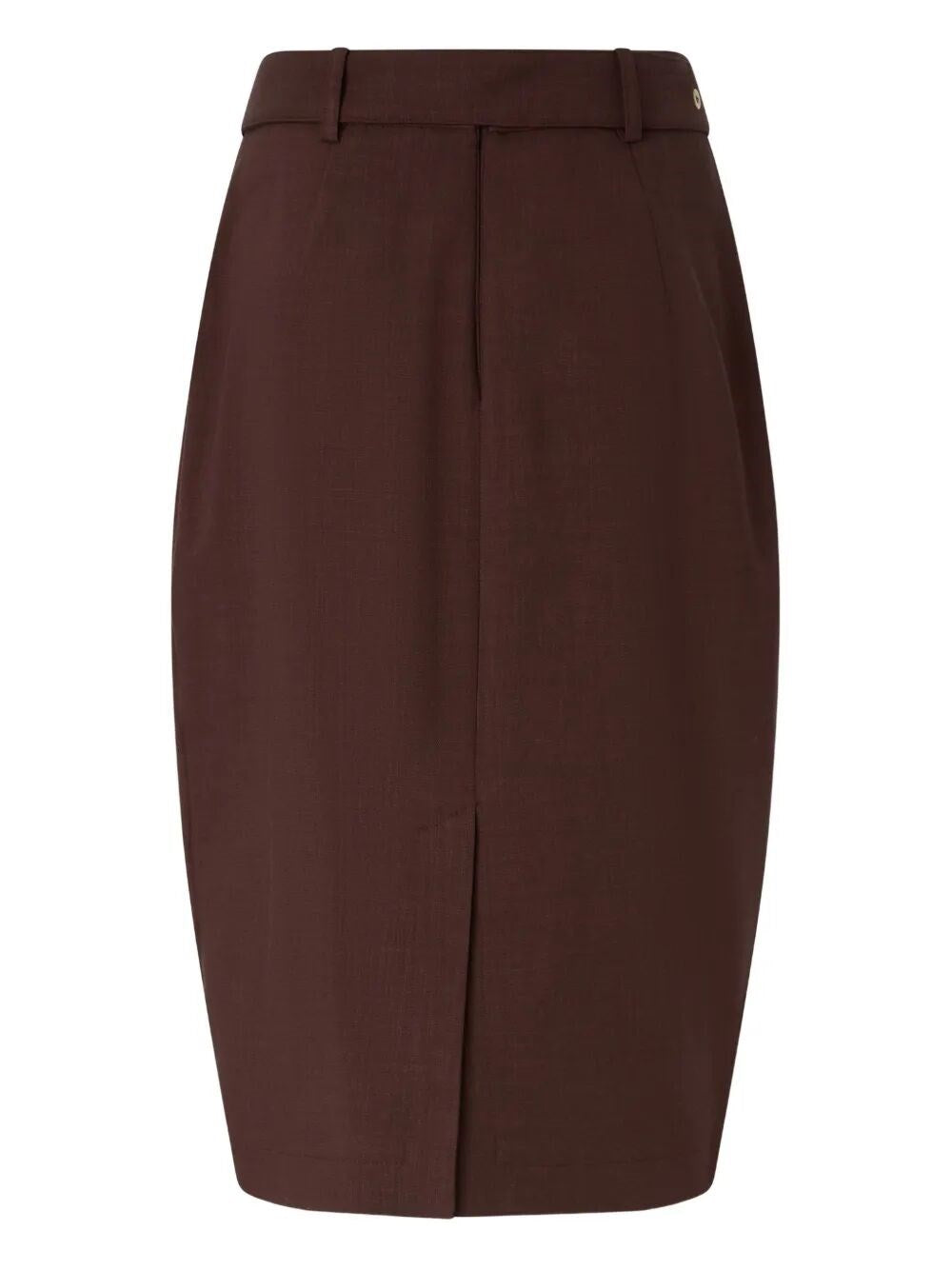 Gonna con cintura in vita 106449A2W6 L78 PINKO Marrone terra x piante 