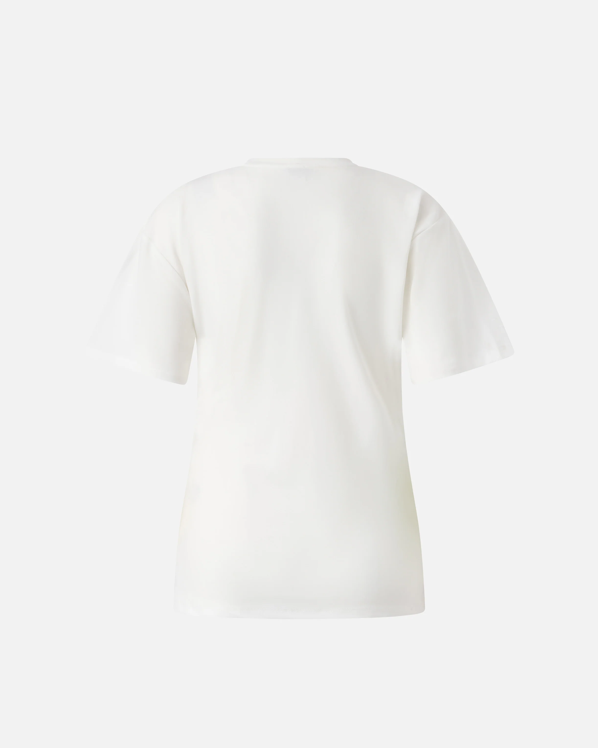 T-shirt con drappeggio e dettaglio dorato 106455A35D Z05 PINKO Bianco-biancaneve 