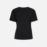 T-shirt con drappeggio e dettaglio dorato 106455A35D Z99 PINKO Nero limousine 