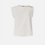 Blusa smanicata 106478A35D Z05 PINKO Bianco-biancaneve 