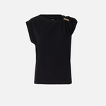 Blusa smanicata 106478A35D Z99 PINKO Nero limousine 