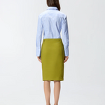 Camicia in cotone a righe con logo 106481A36J EZB PINKO Azzurro/bianco 
