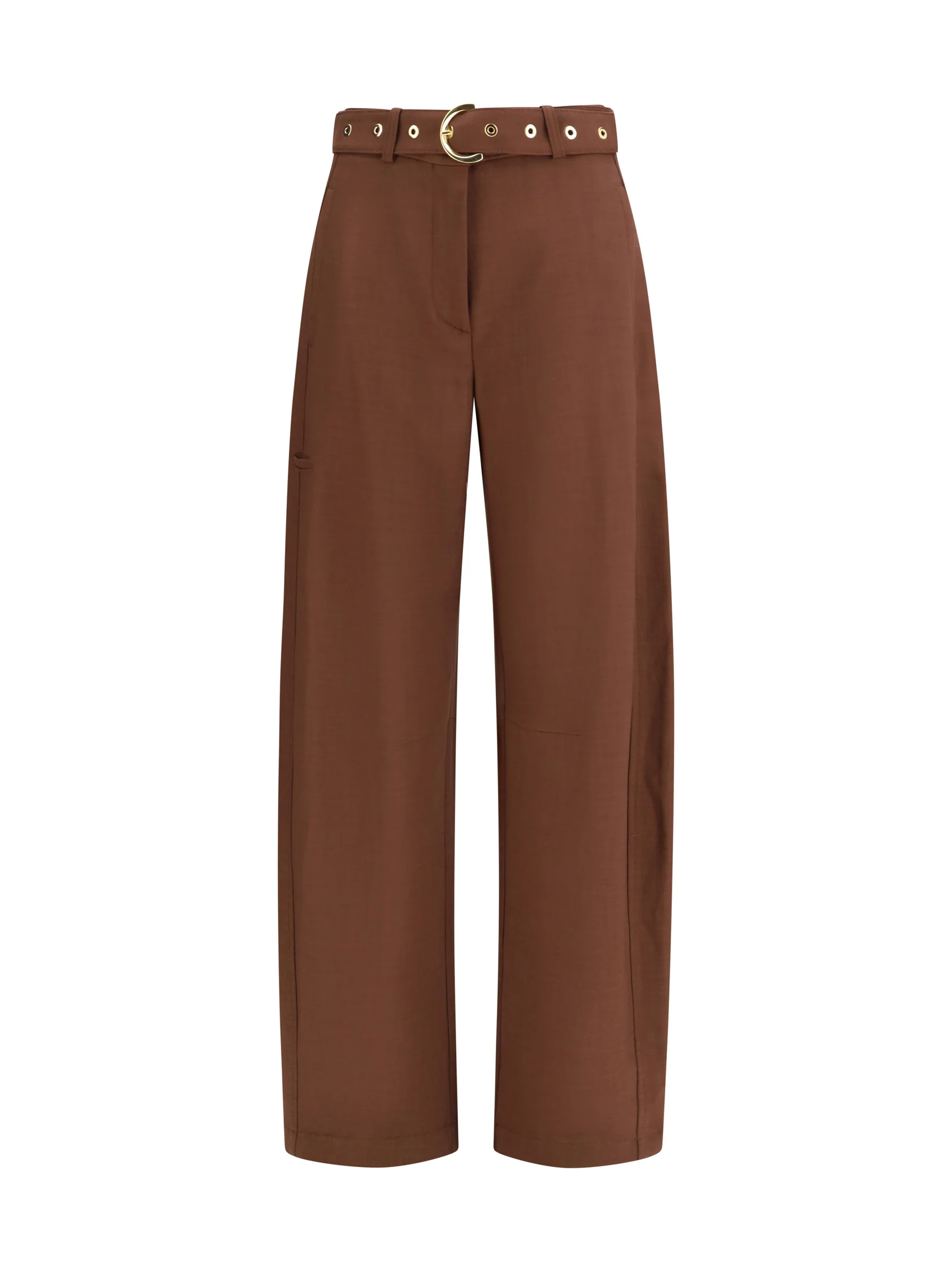 Pantaloni con cintura 106492A2W6 L78 PINKO Marrone terra x piante 