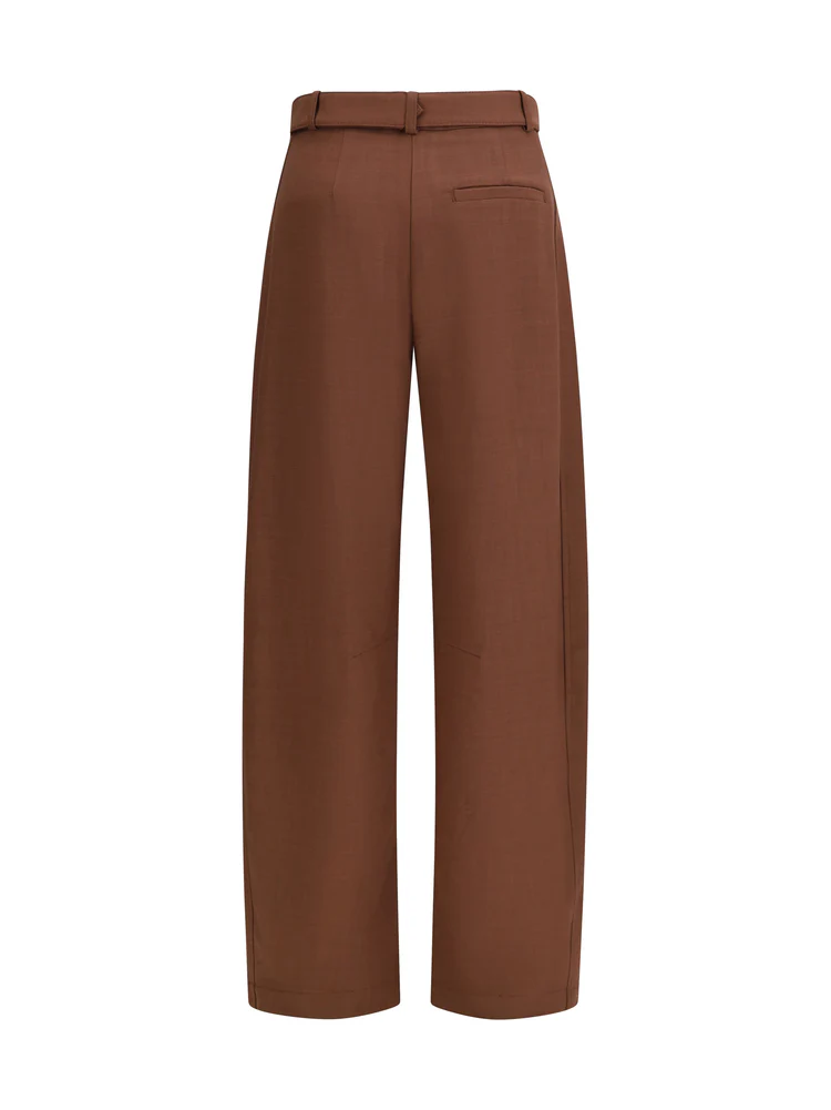 Pantaloni con cintura 106492A2W6 L78 PINKO Marrone terra x piante 