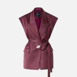 Giacca smanicata in satin 106585A1Y5 R57 PINKO Bordeaux-degustaz. vino 