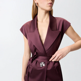 Giacca smanicata in satin 106585A1Y5 R57 PINKO Bordeaux-degustaz. vino 