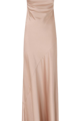 Abito lungo in raso 106587A1Y5 Q35 PINKO Rosa mogano 