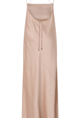 Abito lungo in raso 106587A1Y5 Q35 PINKO Rosa mogano 