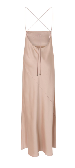 Abito lungo in raso 106587A1Y5 Q35 PINKO Rosa mogano 