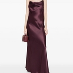 Abito slipdress lungo in satin 106587A1Y5 R57 PINKO Bordeaux-degustaz. vino 