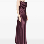 Abito slipdress lungo in satin 106587A1Y5 R57 PINKO Bordeaux-degustaz. vino 