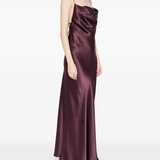 Abito slipdress lungo in satin 106587A1Y5 R57 PINKO Bordeaux-degustaz. vino 
