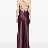 Abito slipdress lungo in satin 106587A1Y5 R57 PINKO Bordeaux-degustaz. vino 