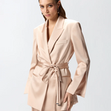 Giacca in satin con cintura 106589A1Y5 Q35 PINKO Rosa mogano 