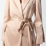 Giacca in satin con cintura 106589A1Y5 Q35 PINKO Rosa mogano 