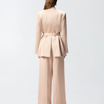 Giacca in satin con cintura 106589A1Y5 Q35 PINKO Rosa mogano 