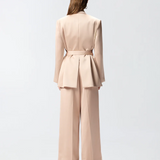 Giacca in satin con cintura 106589A1Y5 Q35 PINKO Rosa mogano 
