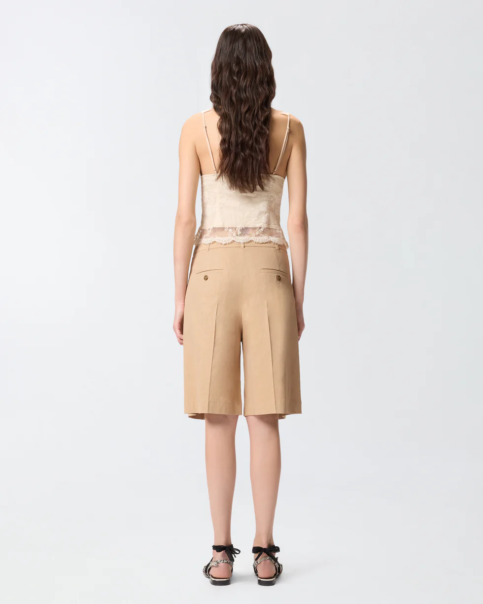 Bermuda con piega stirata 106594A34I D41 PINKO Beige chantilly 