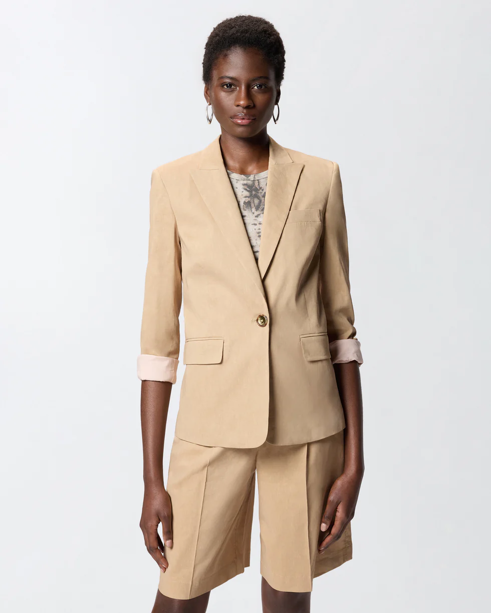 Giacca in lino 106597A34I D41 PINKO Beige chantilly 