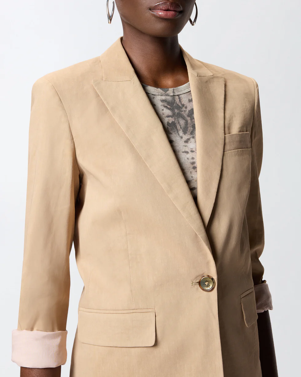 Giacca in lino 106597A34I D41 PINKO Beige chantilly 