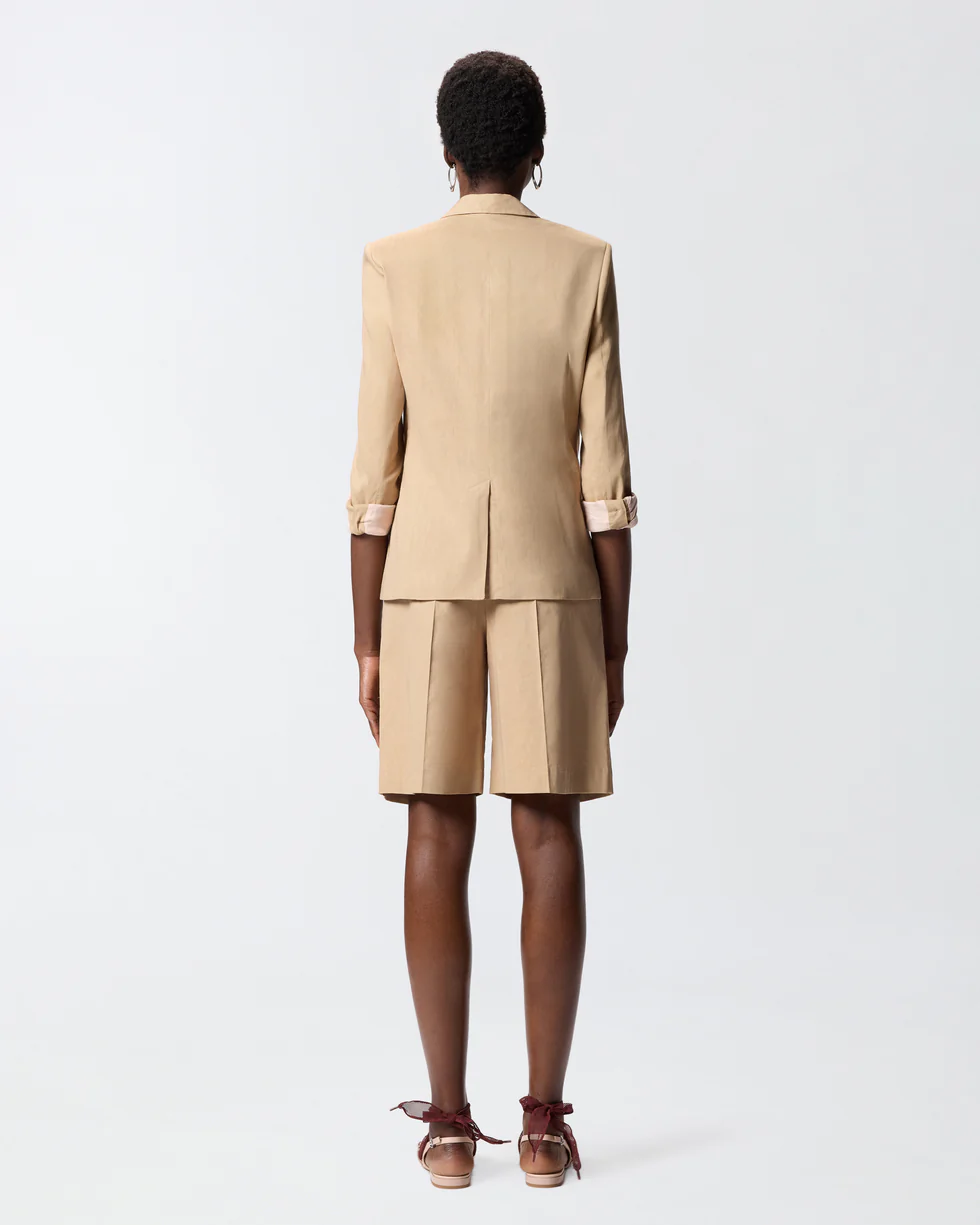 Giacca in lino 106597A34I D41 PINKO Beige chantilly 
