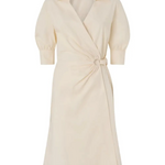 Abito in cotone annodato 106602A35Q C03 PINKO Beige g. maroso 