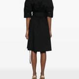 Abito in cotone annodato 106602A35Q Z99 PINKO Nero limousine 