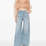 Caban cropped in organza di pura seta 106603A2DJ Q35 PINKO Rosa mogano 