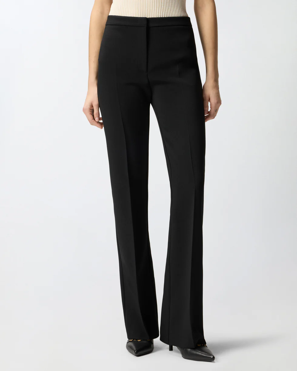 Pantaloni con piega stirata 106619A32Z Z99 PINKO Nero limousine 