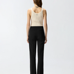 Pantaloni con piega stirata 106619A32Z Z99 PINKO Nero limousine 