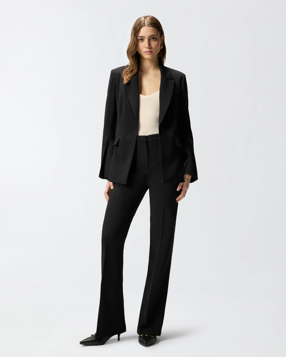 Pantaloni con piega stirata 106619A32Z Z99 PINKO Nero limousine 