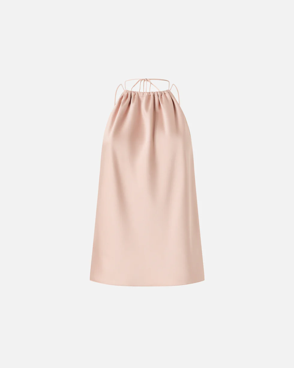 Top in satin di seta 106621A1Y5 Q35 PINKO Rosa mogano 