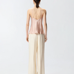 Top in satin di seta 106621A1Y5 Q35 PINKO Rosa mogano 