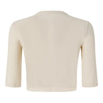 Maglia mezza manica 106635A32C C03 PINKO Beige g. maroso 