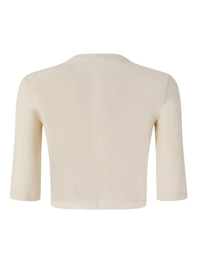 Maglia mezza manica 106635A32C C03 PINKO Beige g. maroso 