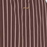 Top a righe con spalline sottili e fiocchi 106671A33Q LN1 PINKO Marrone/rosa 