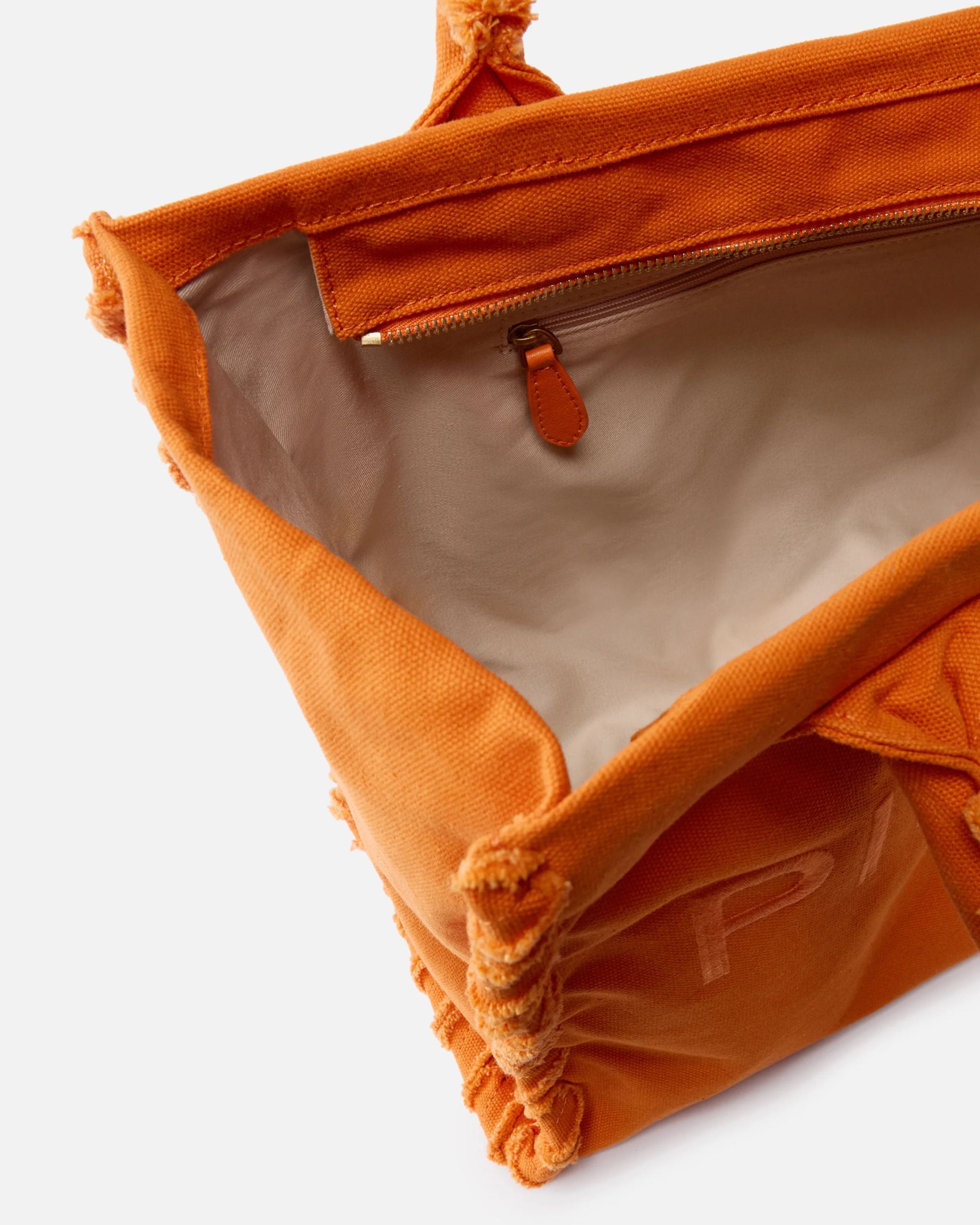 Borsa shopper media in canvas 106673A3A4 A76 PINKO Arancio bruciato 