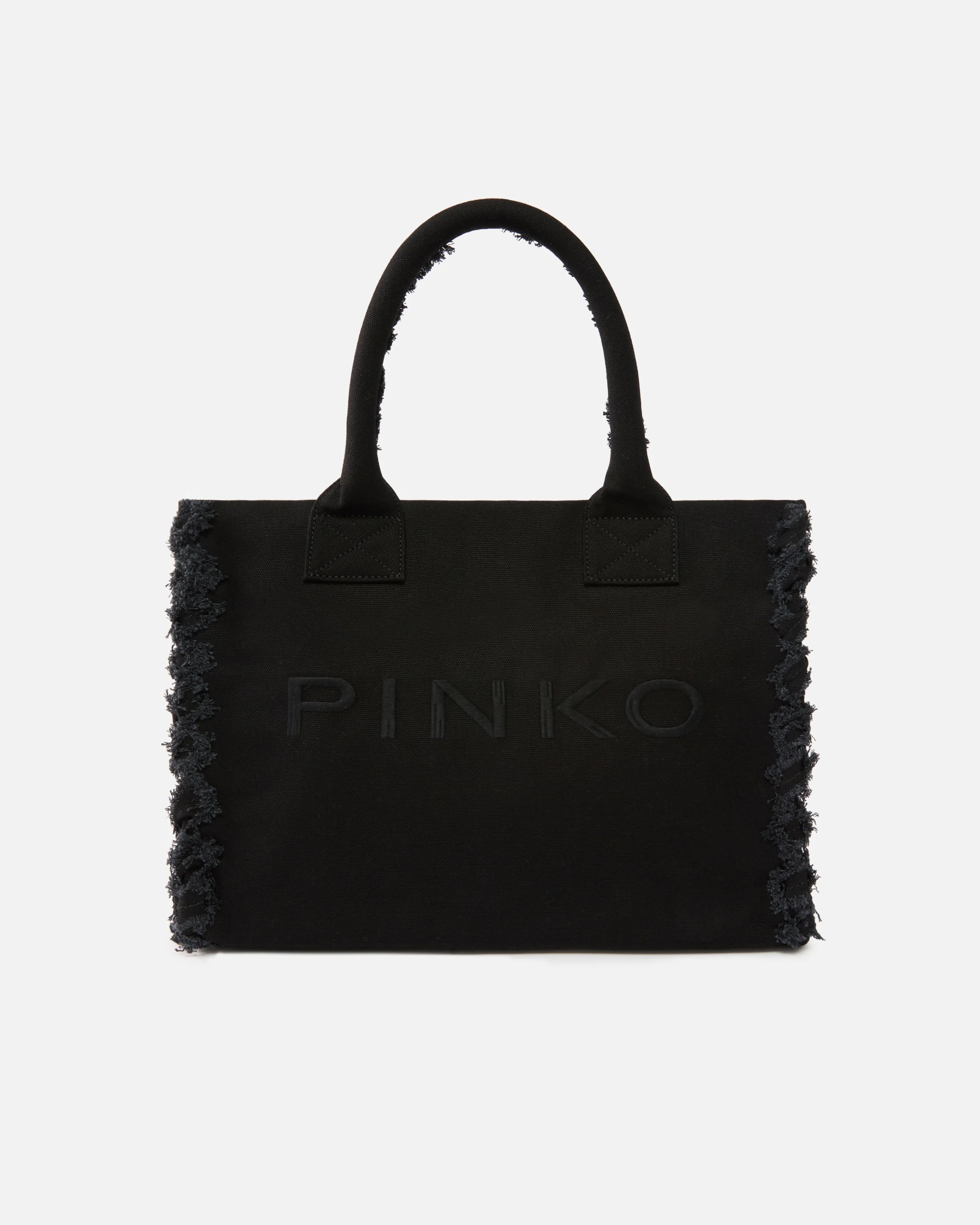 Borsa shopper media in canvas 106673A3A4 Z99 PINKO Black 