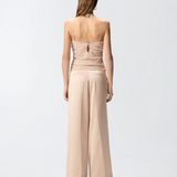 Top in pizzo floreale con spalline 106726A378 Q35 PINKO Rosa mogano 