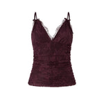 Top in pizzo floreale con spalline 106726A378 R57 PINKO Bordeaux-degustaz. vino 