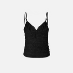 Top in pizzo floreale con spalline 106726A378 Z99 PINKO Nero limousine 